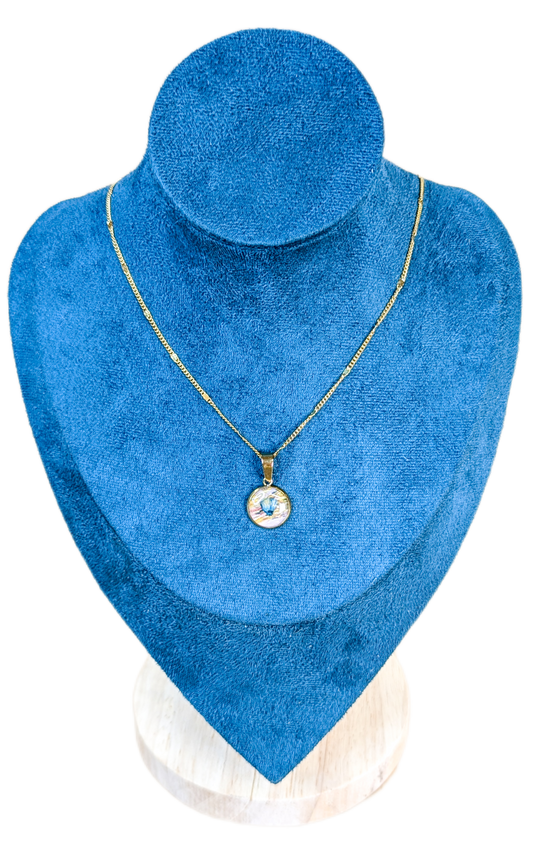 Collier Chardon Bleu