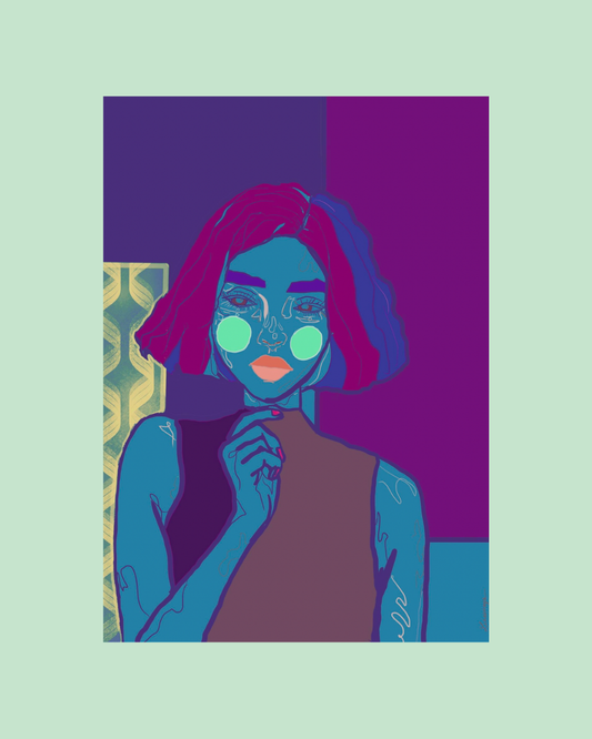 Illustration La Pensive Violacée