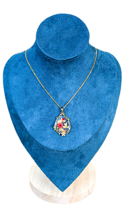 Collier Myosotis du RougeGorge