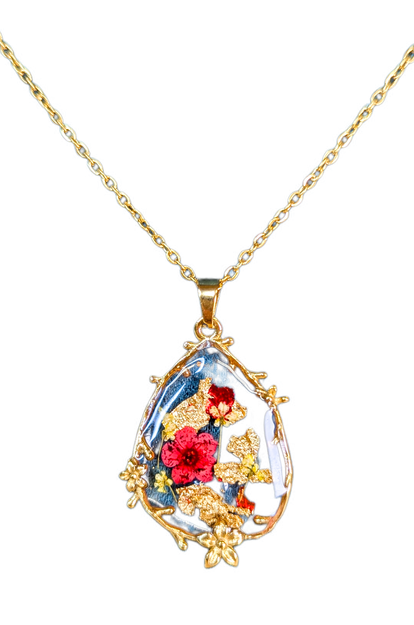 Collier Myosotis du RougeGorge