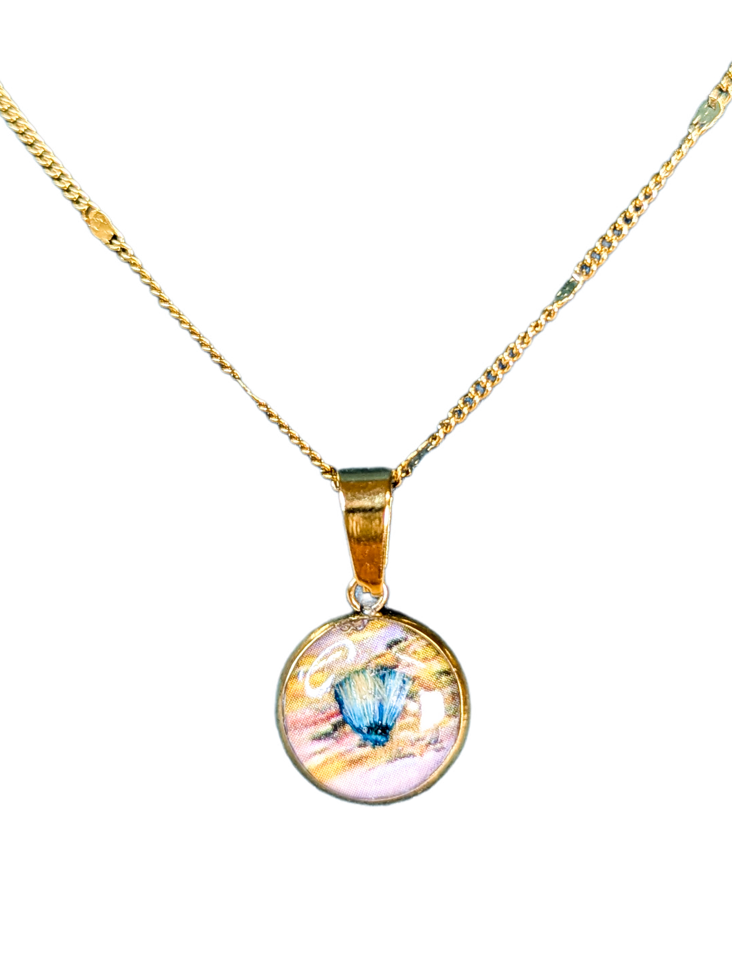 Collier Chardon Bleu
