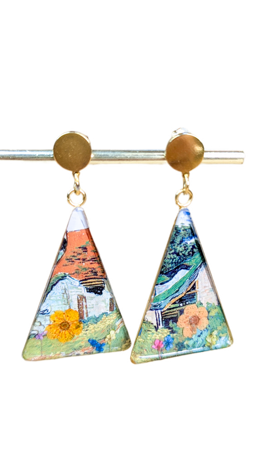 Boucles d'oreilles Champêtre et Rural au printemps Chantant