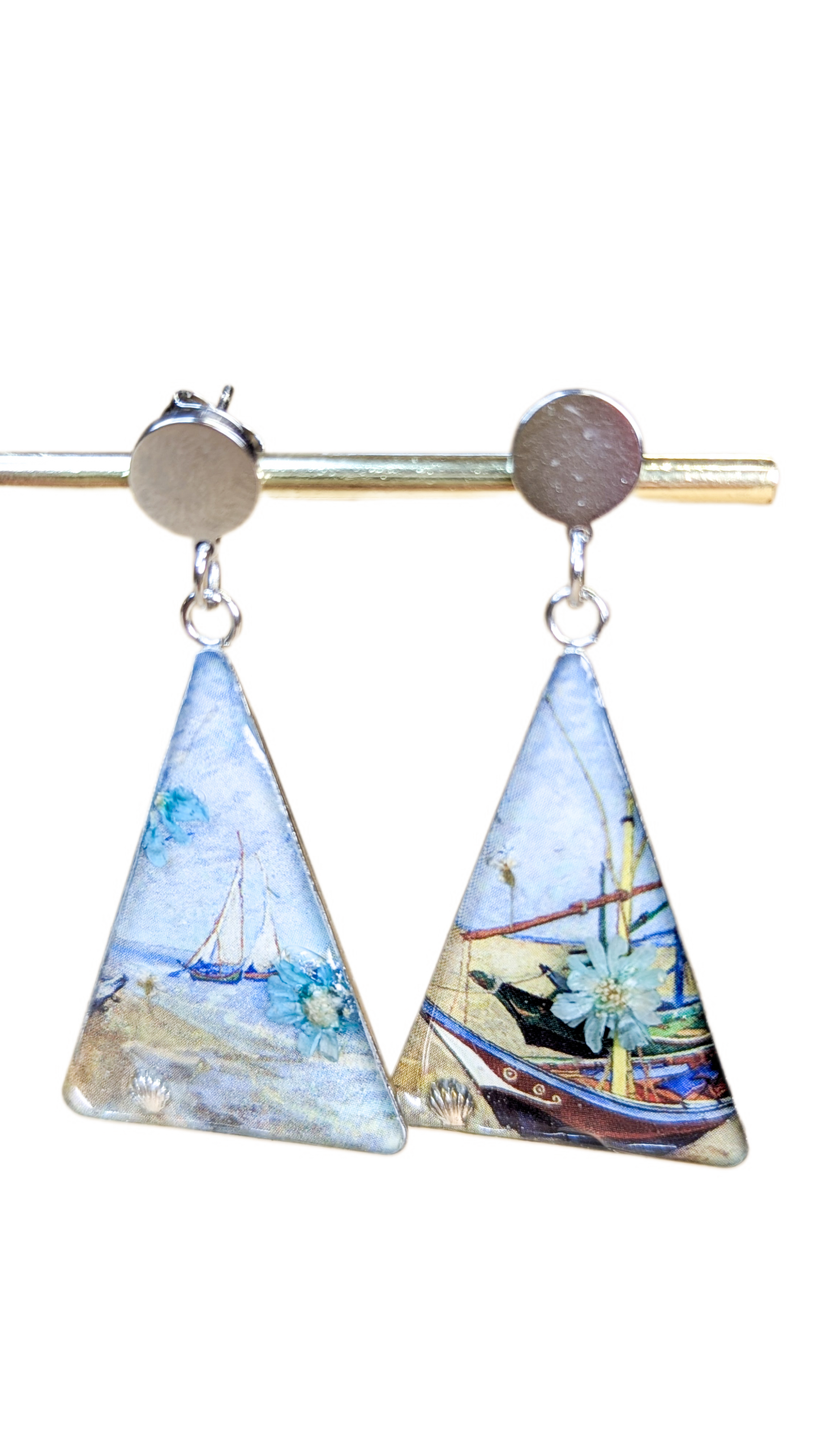 Boucles d'oreilles Bord de Marguerite en Fleur