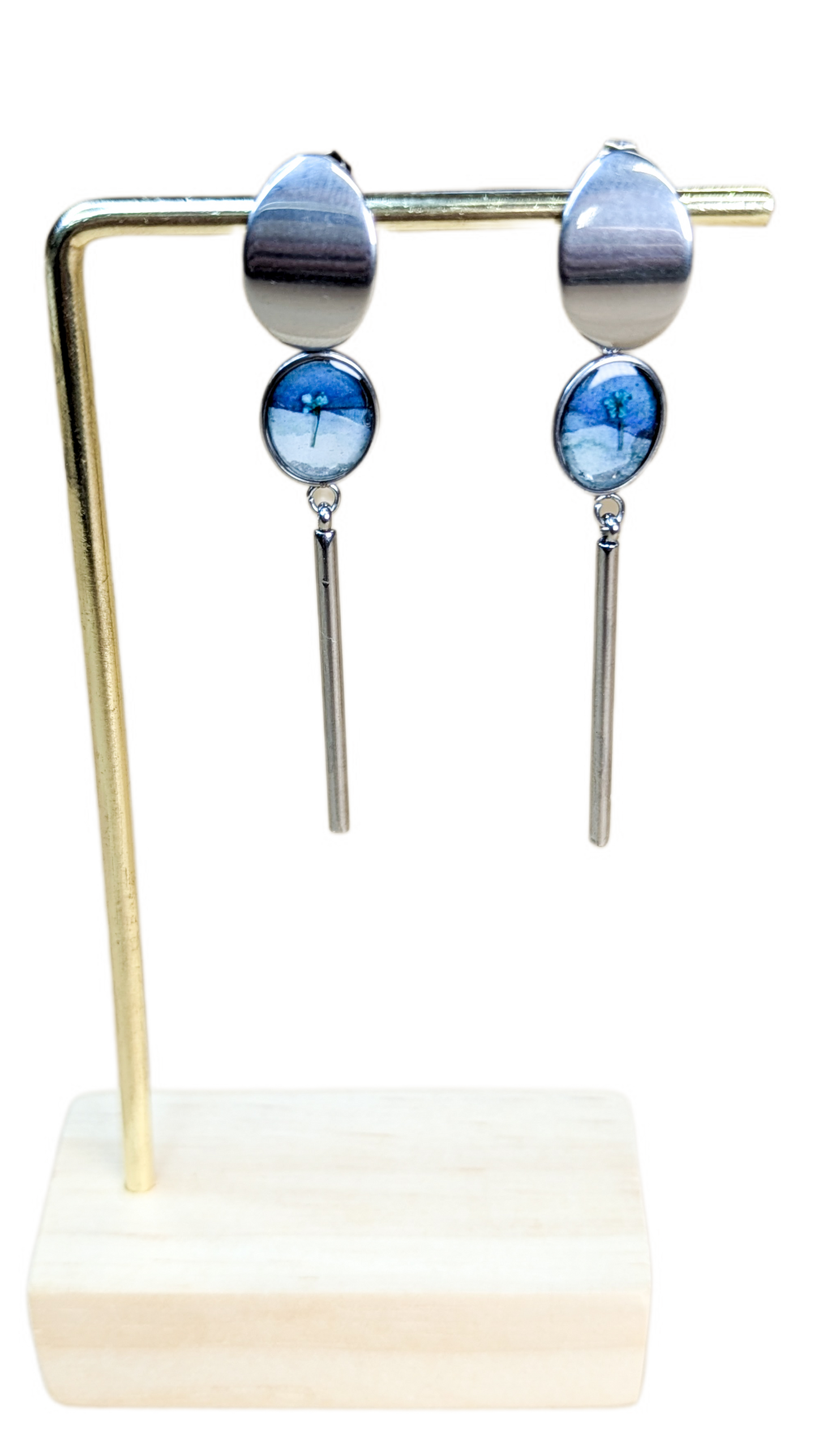 Boucles d'oreilles Colline du désert une nuit de pleine Lune