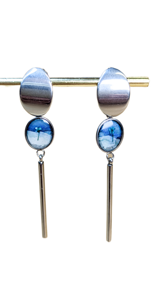Boucles d'oreilles Colline du désert une nuit de pleine Lune
