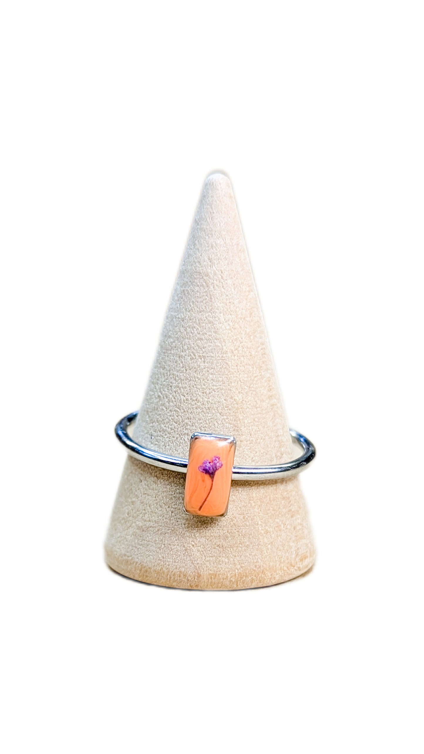 Bague Mauve sur Pêche
