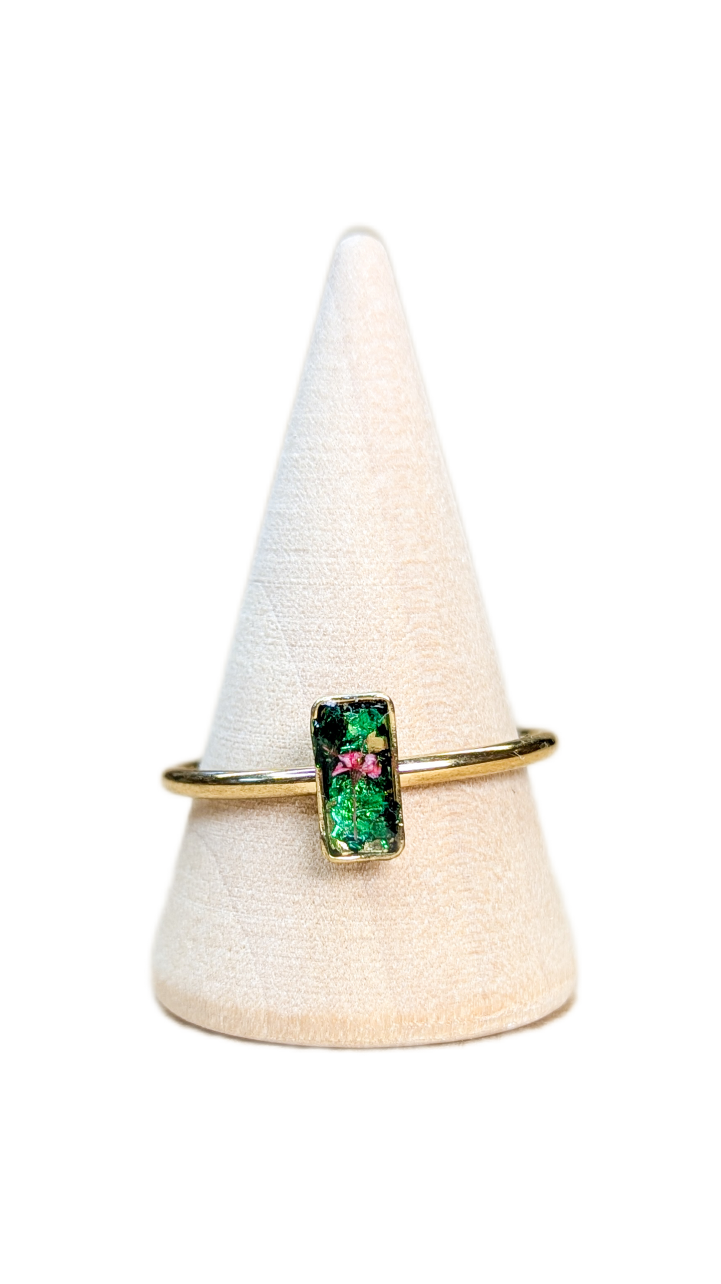 Bague Rose sur Verre