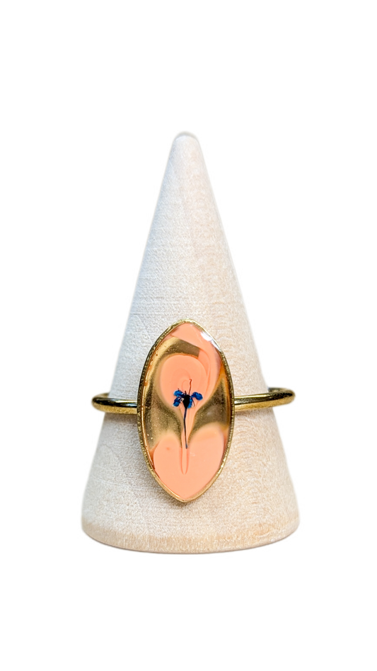 Bague Murmure d'une fleur en peine de coeur