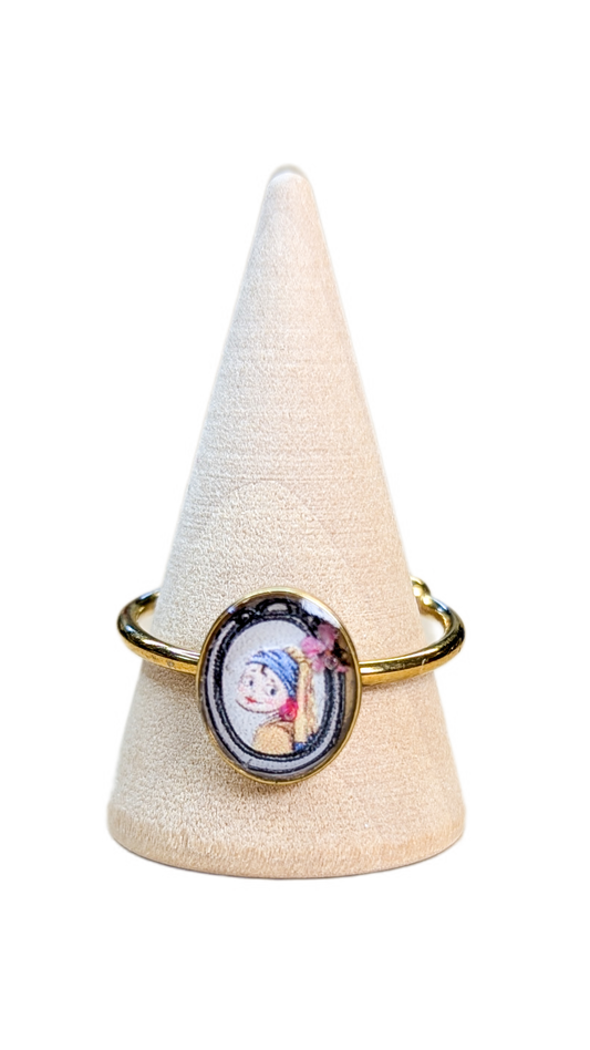 Bague La Petite Jeune fille au pétale Rosé