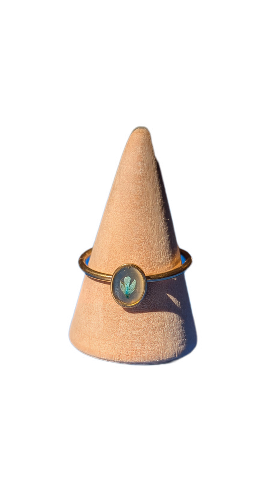Bague Plume de martin pêcheur